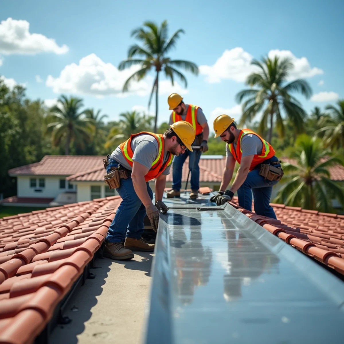Shingle roof replacement on a 1970s single-family home in Greenacres, FL