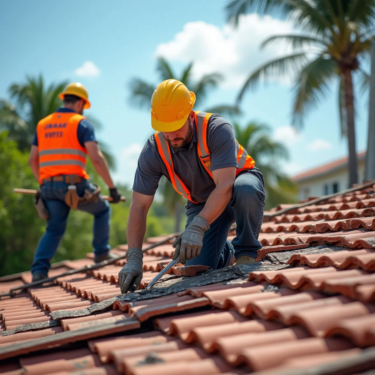 HVHZ-approved tile roof replacement on a 1970s home in Margate, FL