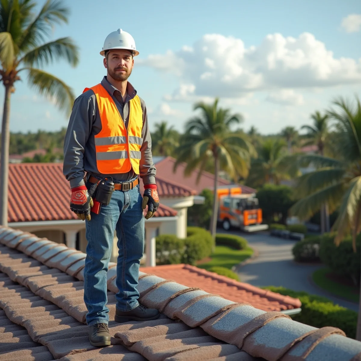 Roofer installing a secondary water barrier as part of a wind mitigation upgrade for My Safe Florida Home grant eligibility